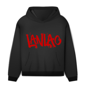 Red LANLAO Black Hoodie